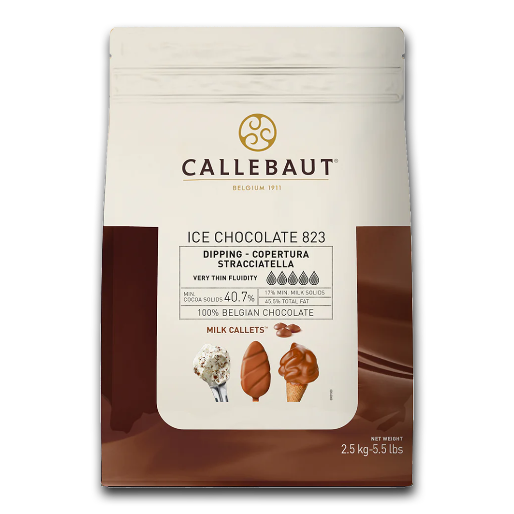 Callebaut Belgium, Ice milk chocolate,40.7% 2.5kg coins