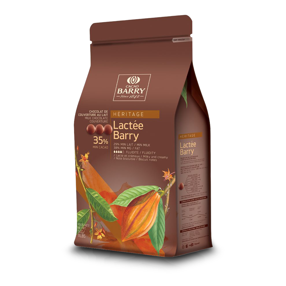 Milk Chocolate 35%, Lactee Barry - 5kg Coins