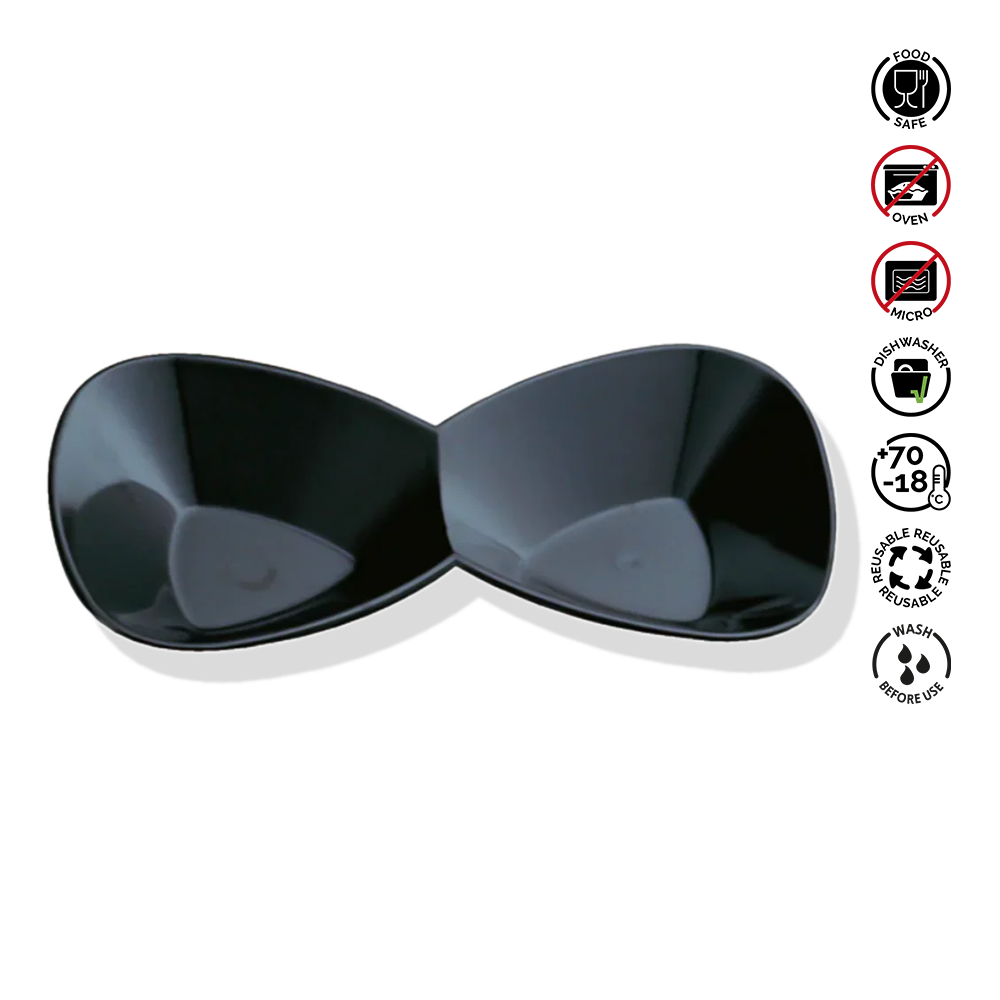 Black sunglasses with white frame on a white background