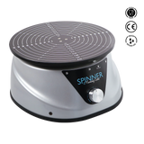 Spinner turning table with digital display on a white background