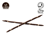 Chocolate sticks with 'Cocoa Horizons' and 'Halal' certification logos on a white background