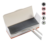 Roll of clear plastic wrap with packaging on a white background