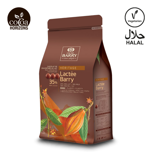 Cacao Barry Laité Barry chocolate packaging on a white background