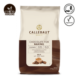Callebaut chocolate for baking package with branding and product details on a white background