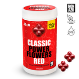 Mona Lisa Classic Power Flowers Red food coloring system container with red flowers on a white background