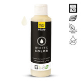 Bottle of Mona Lisa Studio white color with black label on a white background