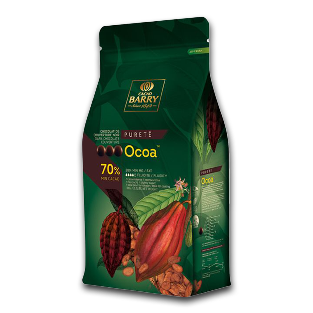 Cacao Barry, Dark Chocolate 70%, Ocoa™ - 5kg Coins Pistoles