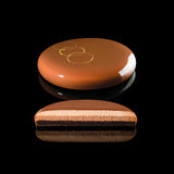 Two chocolate products on a black background