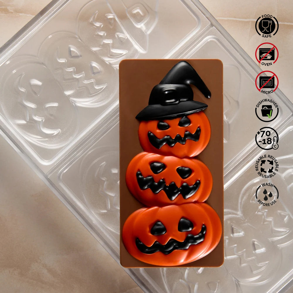 Pavoni Polycarbonate Halloween Friends Chocolate Bar Mould by Fabrizio Fiorani – PC5060