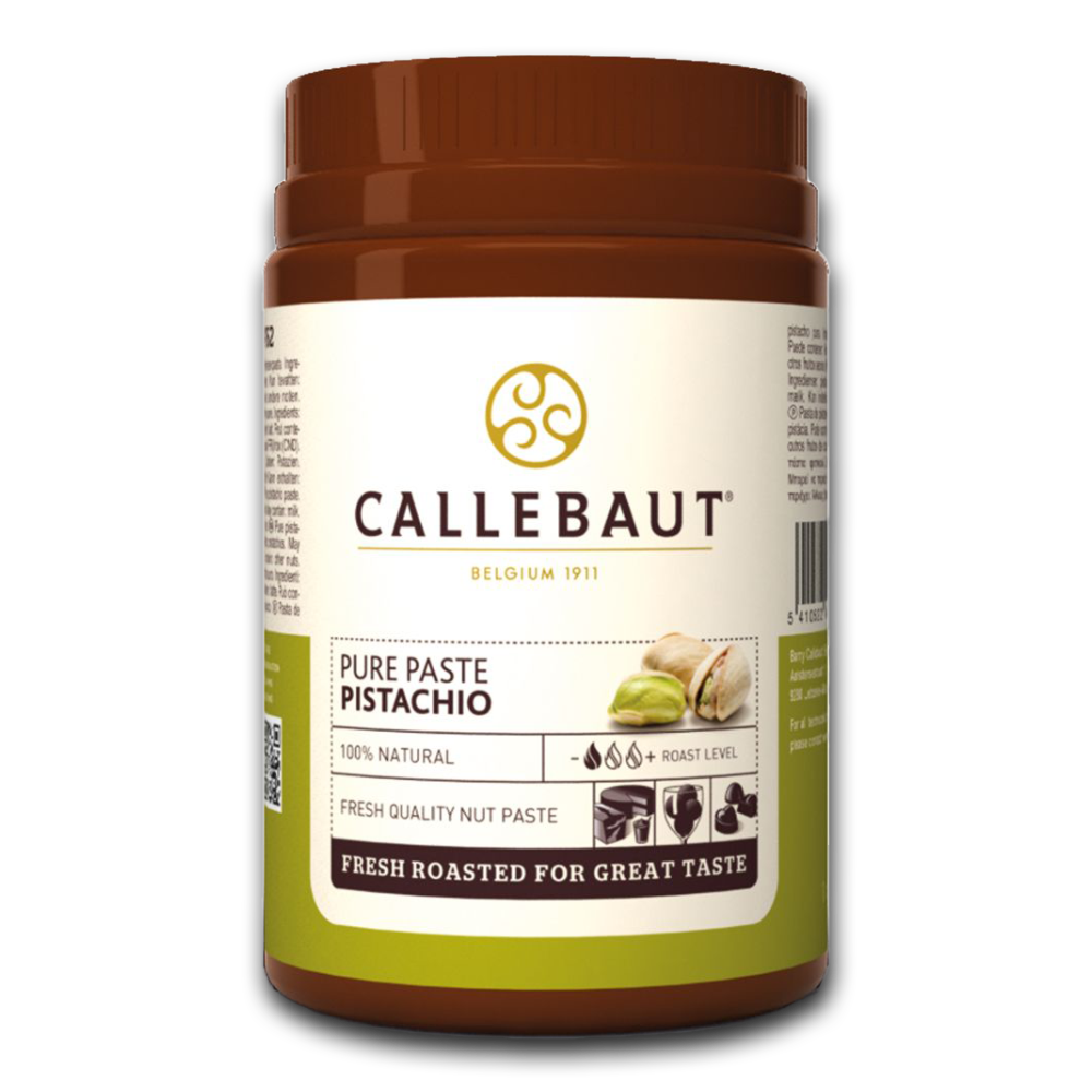 Callebaut Belgium, Pure 100% natural pistachio paste, nut based filling, 1 kg bucket