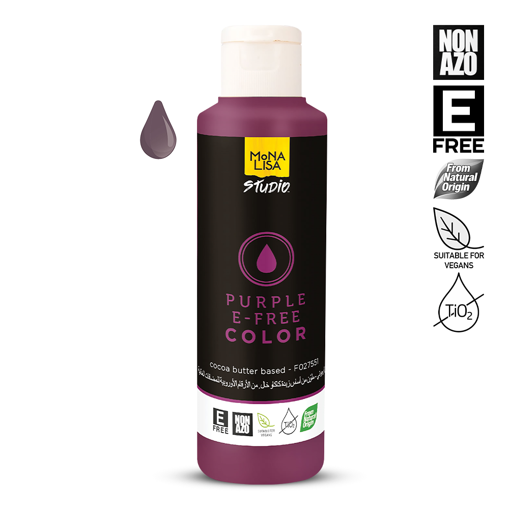 Coloured Cocoa Butter PURPLE (E-FREE) - 245gr