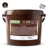 Brown bucket with label on a white background, featuring 'Cocoa Horizons' branding.