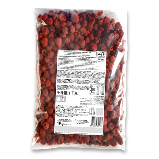 Frozen Raspberry, IQF, Capfruit France, 1 Kg Bag