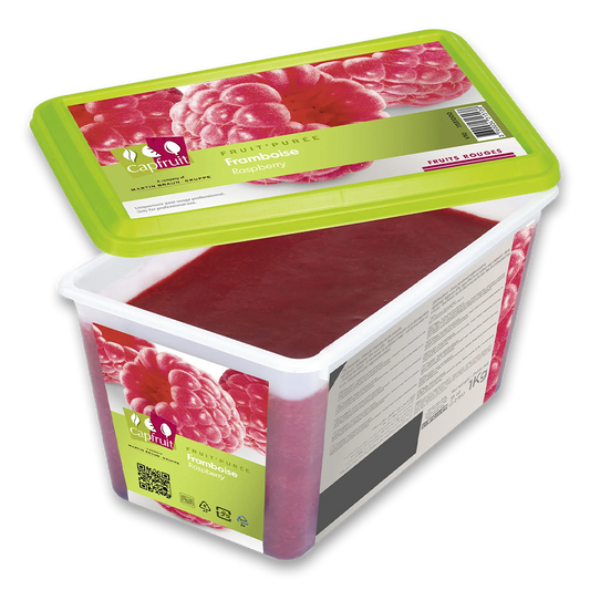 CapFruit(France),Raspberry Frozen Fruit Puree No Added Sugar - 1kg Tub