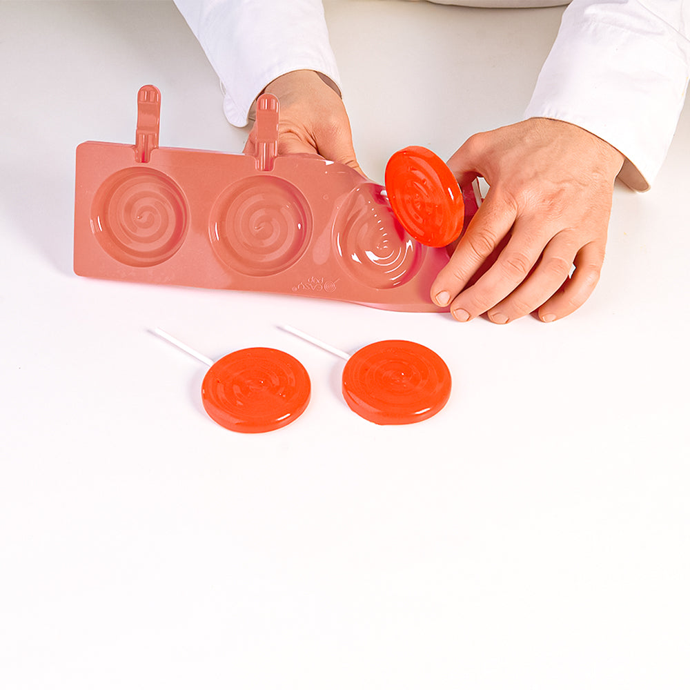 Silicon Mould "Lolli Pop" Set With Sticks 