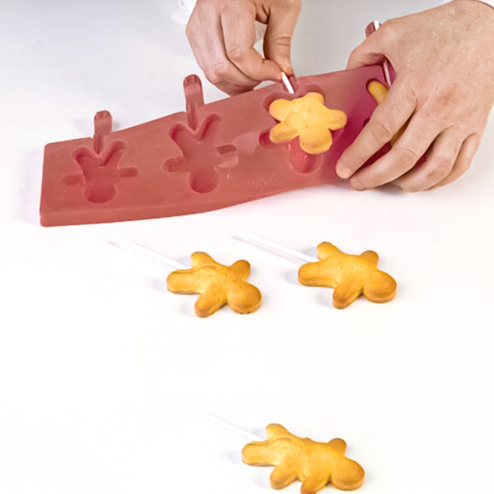 Silicon Mould "Ginger Pop" Set With Sticks