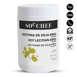 Container of Soy Lecithin Emul with SOC CHEF branding on a white background