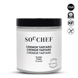 Jar of Soc Chef Tartar Cream with black lid on a white background