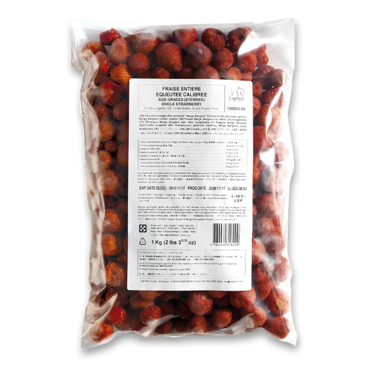 CapFruit(France),Strawberry Individually Quick Frozen Fruit (IQF) - 1kg Bag