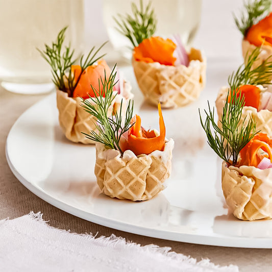 Frozen Savory Waffle Basket Desserts