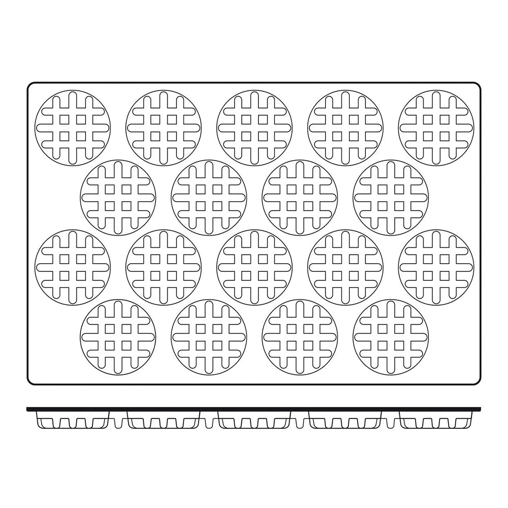 Silicon Mould "Waffle Round"