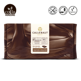 Callebaut chocolate block packaging with brand logos on a white background