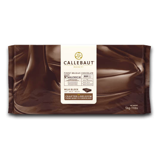 Malchoc-M sugar free milk chocolate 33.9%, finest Belgian chocolate, Callebaut Belgium, 5 kg block 