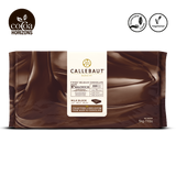 Callebaut chocolate block packaging with visible brand logos on a white background