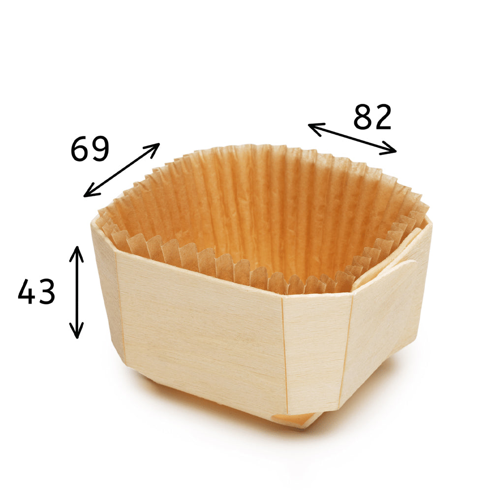 TINY Wooden Baking Molds With Paper Liners