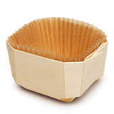 BARONNET+TINY Wooden Baking Molds With Paper Liners - Pack Of 8pcs
