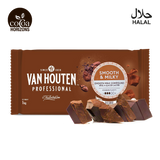 Van Houten Professional chocolate bar packaging with 'Cocoa Horizons' branding on a white background.