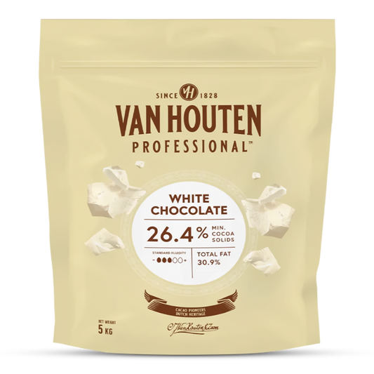 White Chocolate Couverture, 26.4% Min Cocoa - 5Kg Coins