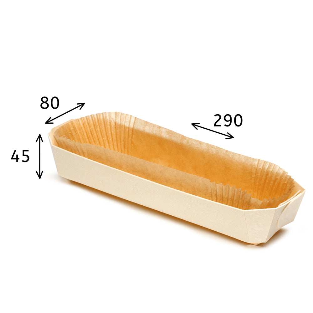 VICOMTE Wooden Baking Molds With Paper Liners