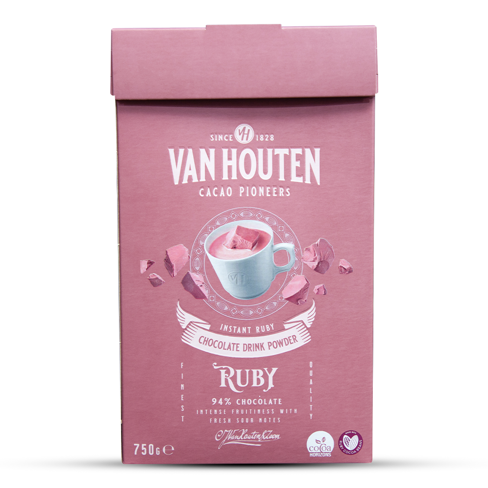 Van Houten Ground Ruby Chocolate For Drinking - 750g