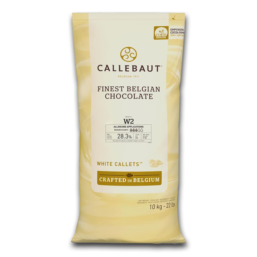  Callebaut Belgium, W2 White Chocolate 28%, 10kg callets