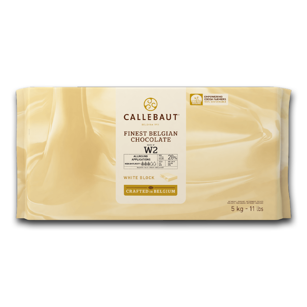  Callebaut Belgium, W2 White Chocolate 28%, 5kg Block