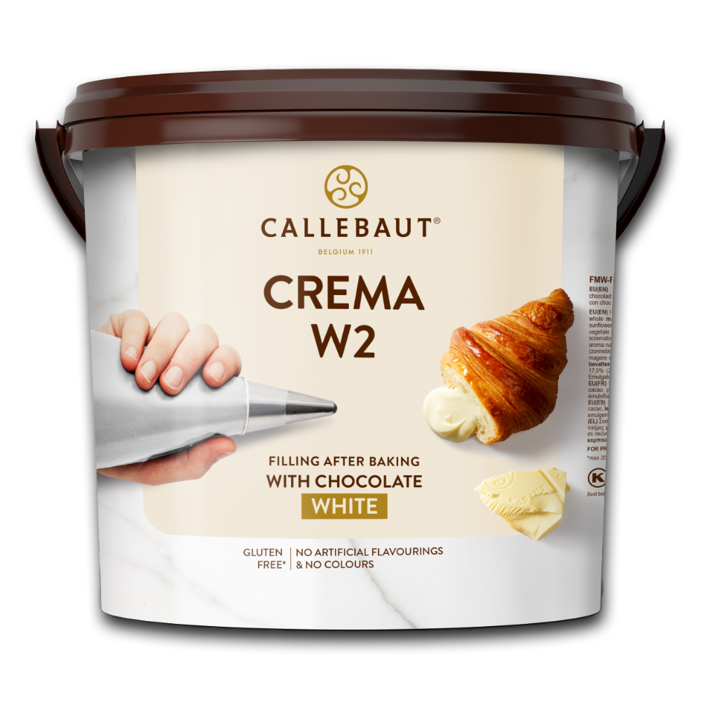 Callebaut Belgium, Crema W2, White Chocolate Filling, 5KG Bucket