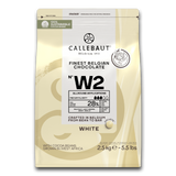 Callebaut Belgium, W2 White Chocolate 28%, 2.5kg callets