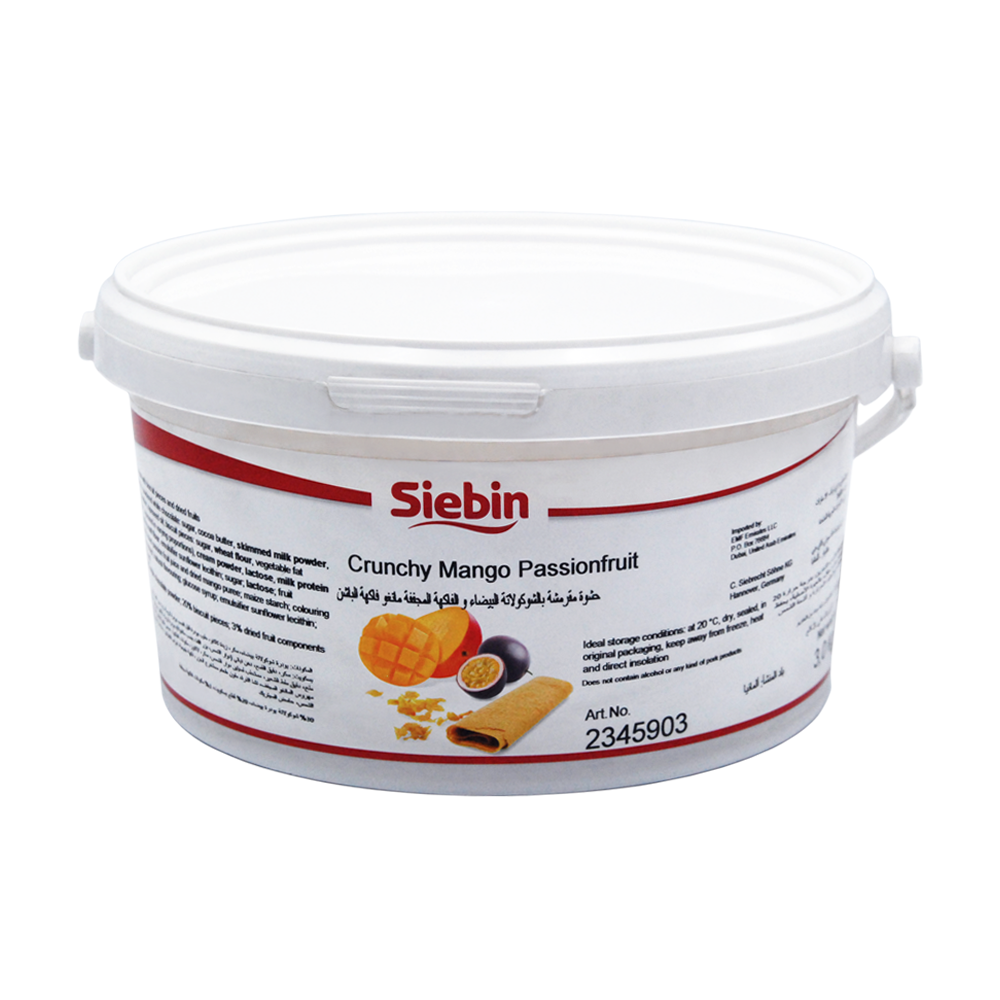 Siebin, Crunchy Mango Passionfruit Filling - 3kg Bucket