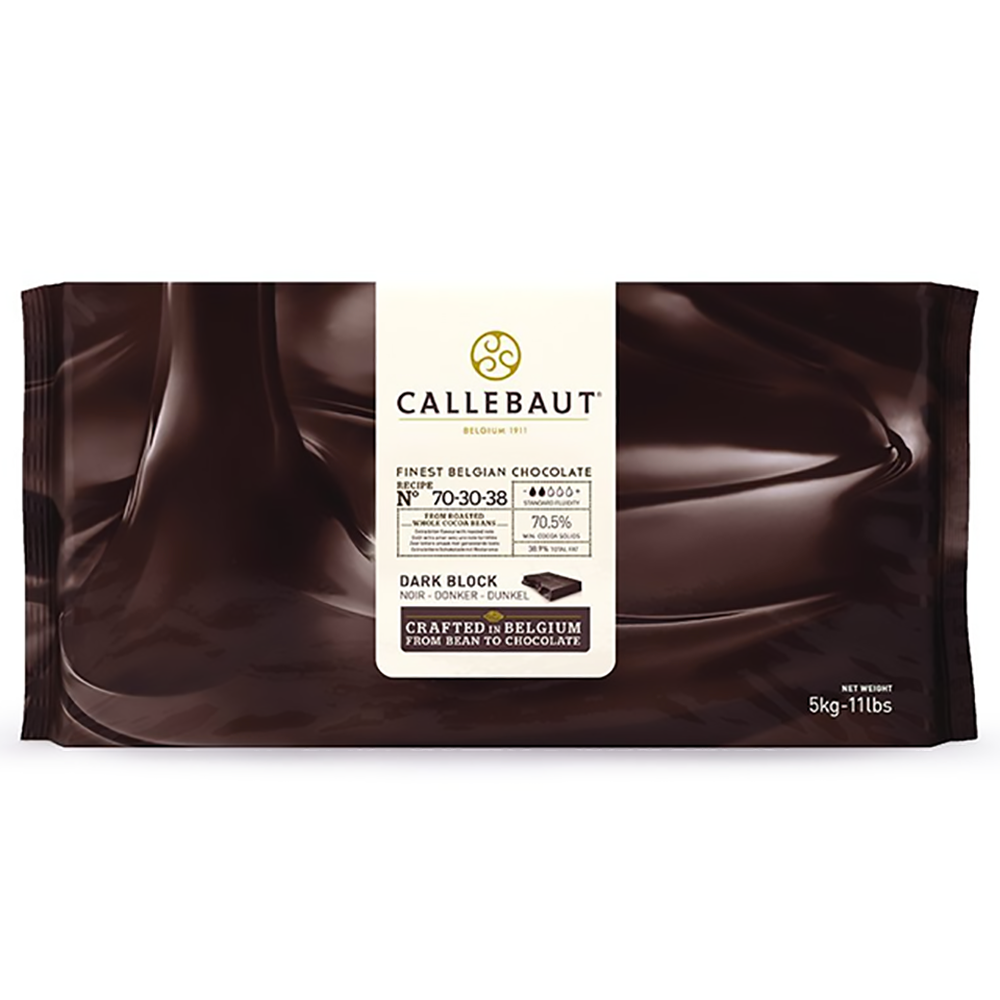 Callebaut Belgium, 70-30-38 Dark Chocolate 70%, 5kg Block