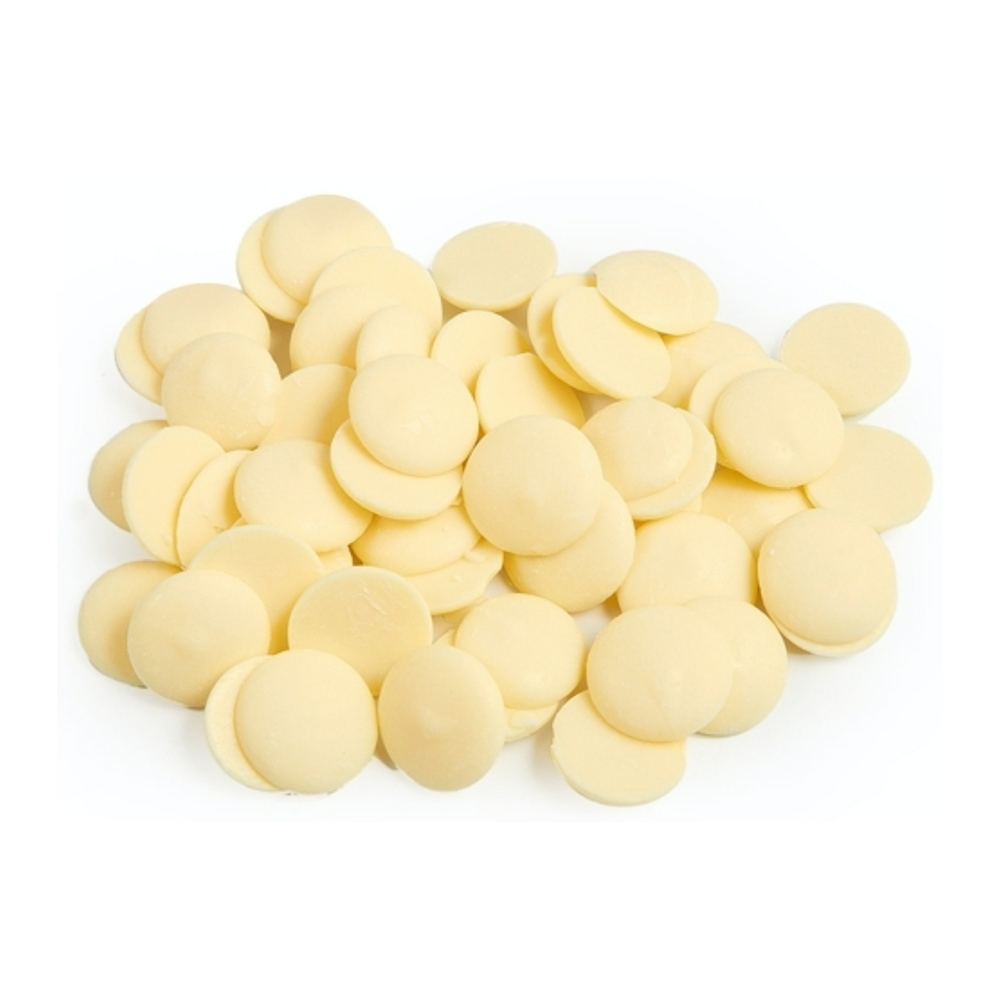 Cacao Barry, White Chocolate 29%, Blanc Satin, coins