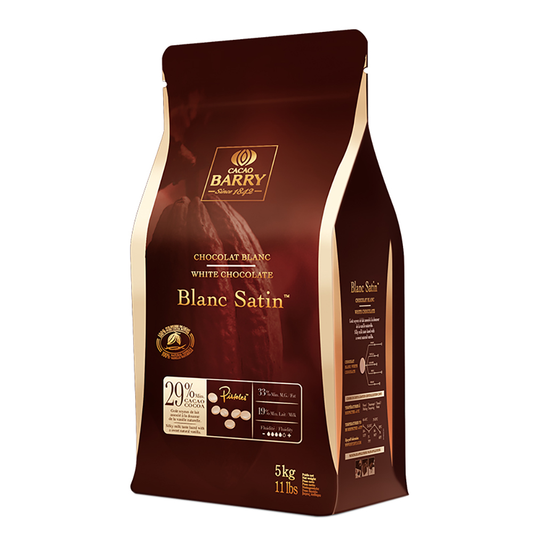 Cacao Barry, White Chocolate 29%, Blanc Satin- 5kg coins