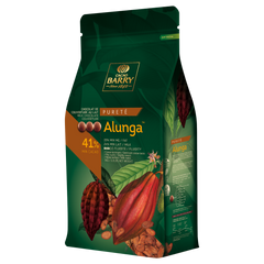 Cacao Barry France,Alunga Purity milk chocolate couverture 41%, 5 Kg Coins, pistoles