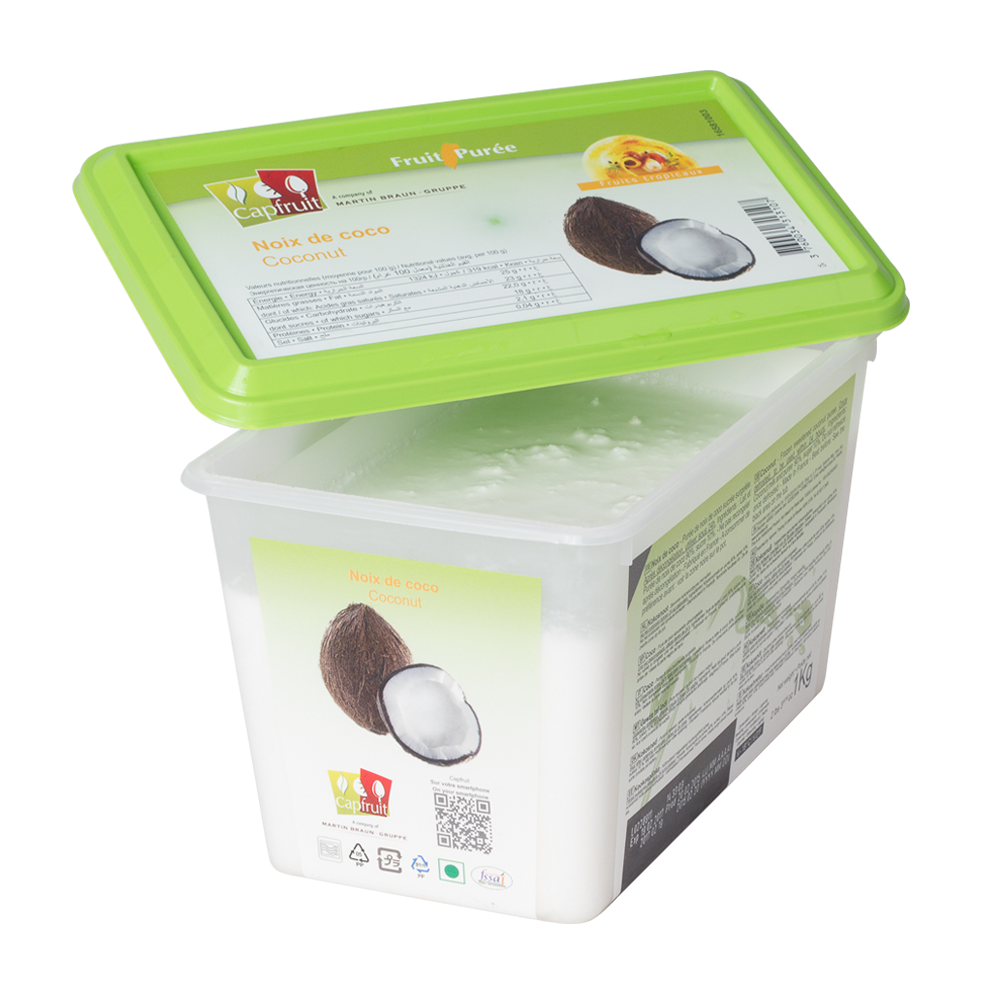 Coconut Frozen Fruit Puree With 10% Added Sugar - 1kg Tub
