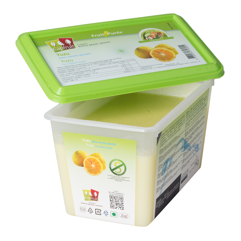 Yuzu Frozen Fruit Puree No Added Sugar - 1kg Tub