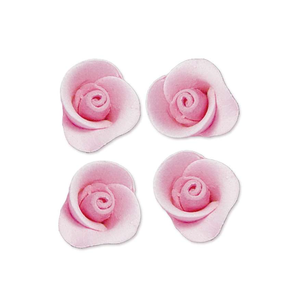 DecoRelief (France) Gumpaste Flowers SMALL PINK ROSE - 96 PCS