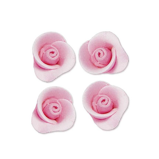 DecoRelief (France) Gumpaste Flowers SMALL PINK ROSE - 96 PCS