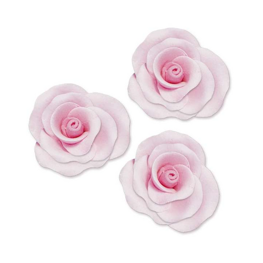 DecoRelief (France) Gumpaste Flowers BIG PINK ROSE - 32 PCS