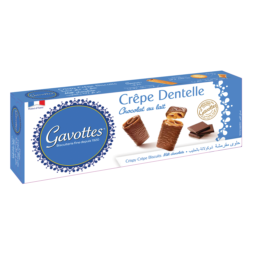 Milk Chocolate Crêpe Dentelle - 90gr Pack