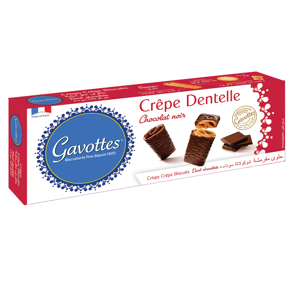 Dark Chocolate Crêpe Dentelle - 90gr Pack
